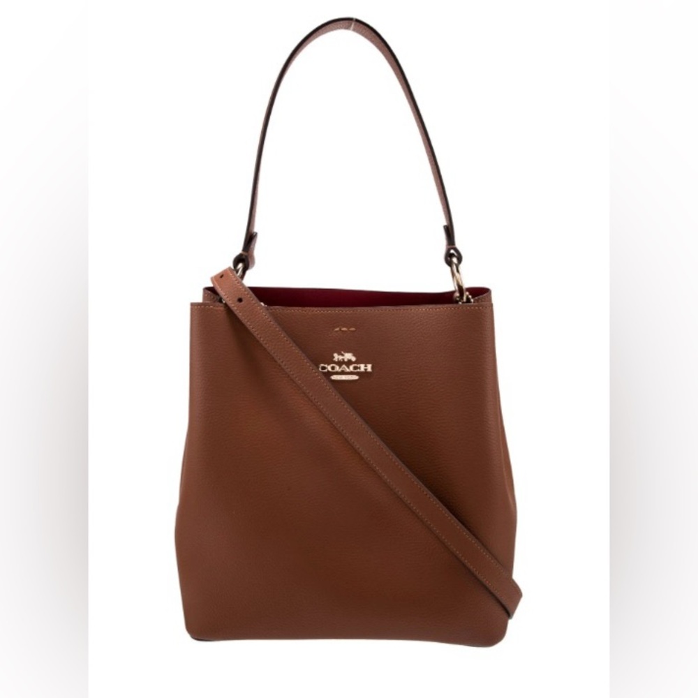 Coach tan bucket bag